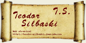 Teodor Silbaški vizit kartica